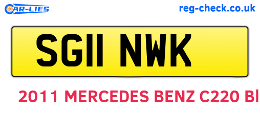 SG11NWK are the vehicle registration plates.