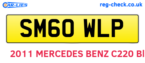 SM60WLP are the vehicle registration plates.