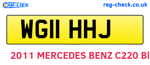 WG11HHJ are the vehicle registration plates.