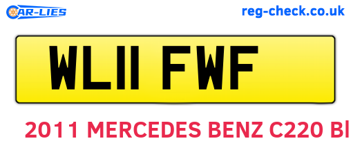 WL11FWF are the vehicle registration plates.