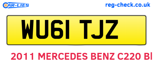 WU61TJZ are the vehicle registration plates.