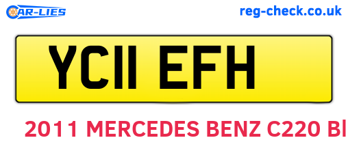 YC11EFH are the vehicle registration plates.