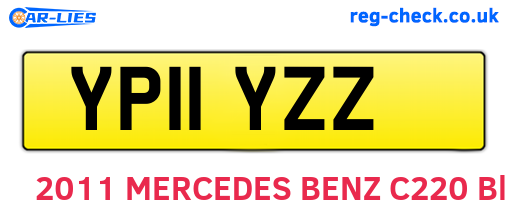 YP11YZZ are the vehicle registration plates.