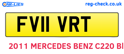 FV11VRT are the vehicle registration plates.