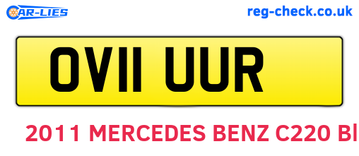 OV11UUR are the vehicle registration plates.