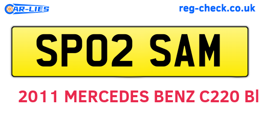 SP02SAM are the vehicle registration plates.