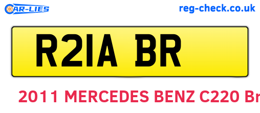 R21ABR are the vehicle registration plates.