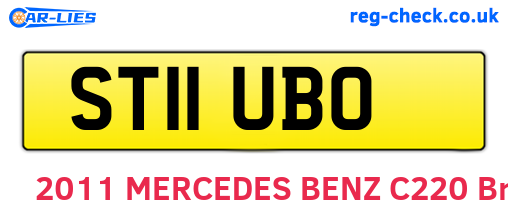 ST11UBO are the vehicle registration plates.