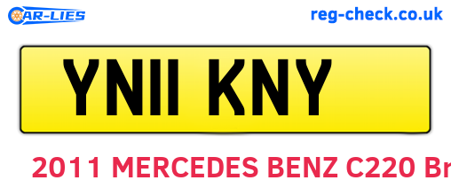 YN11KNY are the vehicle registration plates.