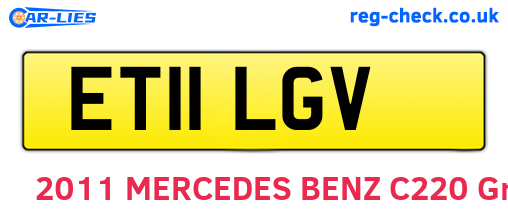 ET11LGV are the vehicle registration plates.