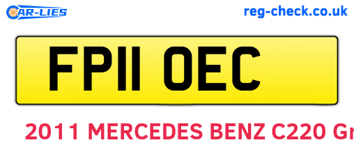 FP11OEC are the vehicle registration plates.