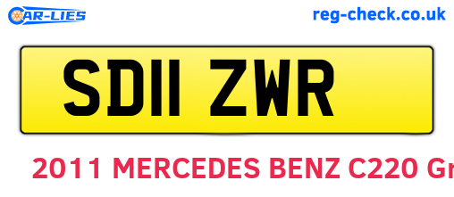 SD11ZWR are the vehicle registration plates.