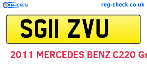 SG11ZVU are the vehicle registration plates.