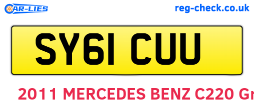 SY61CUU are the vehicle registration plates.