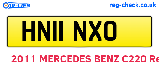 HN11NXO are the vehicle registration plates.