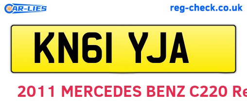 KN61YJA are the vehicle registration plates.