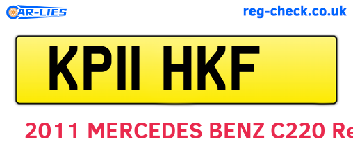 KP11HKF are the vehicle registration plates.