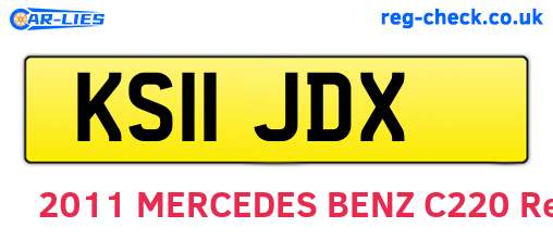 KS11JDX are the vehicle registration plates.