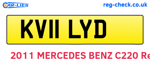 KV11LYD are the vehicle registration plates.