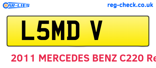 L5MDV are the vehicle registration plates.
