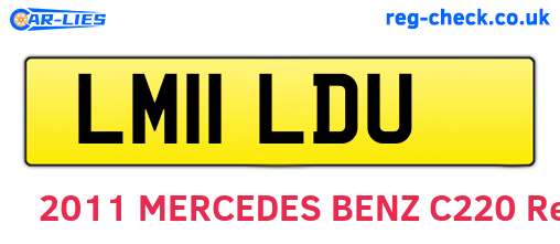 LM11LDU are the vehicle registration plates.