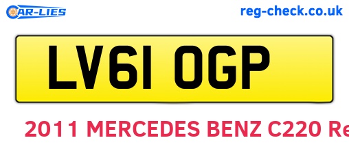 LV61OGP are the vehicle registration plates.