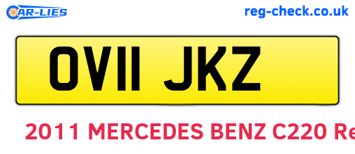 OV11JKZ are the vehicle registration plates.