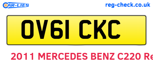 OV61CKC are the vehicle registration plates.
