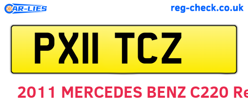 PX11TCZ are the vehicle registration plates.