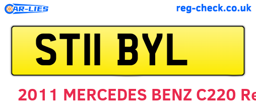 ST11BYL are the vehicle registration plates.