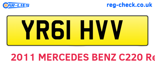 YR61HVV are the vehicle registration plates.