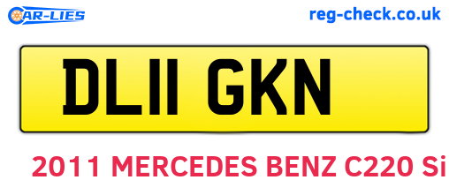 DL11GKN are the vehicle registration plates.