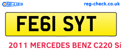 FE61SYT are the vehicle registration plates.