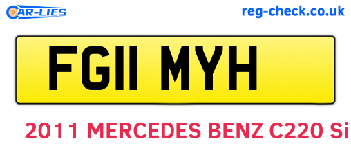 FG11MYH are the vehicle registration plates.