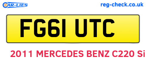 FG61UTC are the vehicle registration plates.