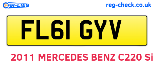 FL61GYV are the vehicle registration plates.