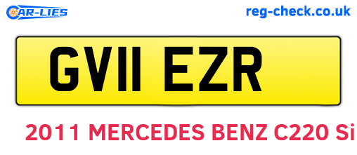 GV11EZR are the vehicle registration plates.