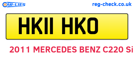 HK11HKO are the vehicle registration plates.