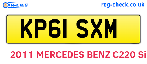 KP61SXM are the vehicle registration plates.