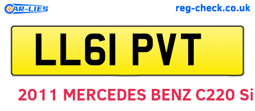 LL61PVT are the vehicle registration plates.