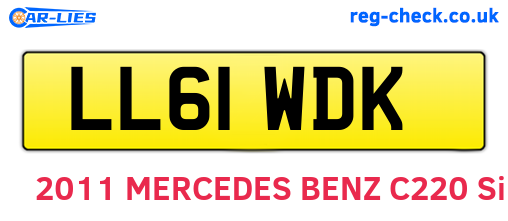 LL61WDK are the vehicle registration plates.