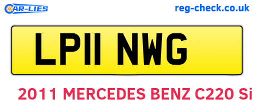 LP11NWG are the vehicle registration plates.