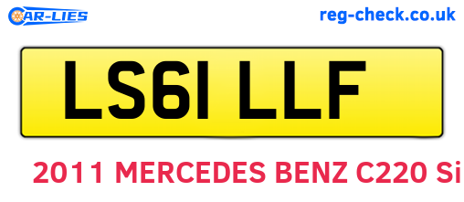 LS61LLF are the vehicle registration plates.