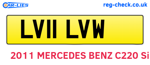 LV11LVW are the vehicle registration plates.