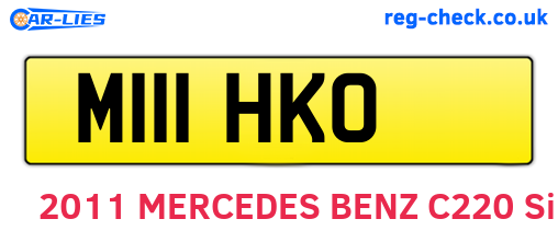M111HKO are the vehicle registration plates.