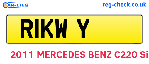 R1KWY are the vehicle registration plates.