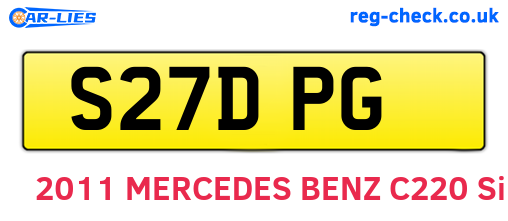 S27DPG are the vehicle registration plates.