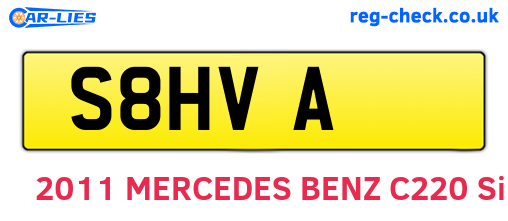 S8HVA are the vehicle registration plates.