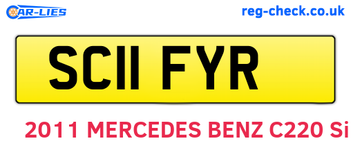 SC11FYR are the vehicle registration plates.