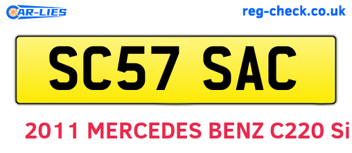 SC57SAC are the vehicle registration plates.